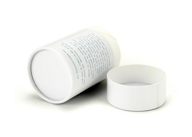 White Cylinder Paper Tube Packaging Eco-friendly For Cosmetics / Gift