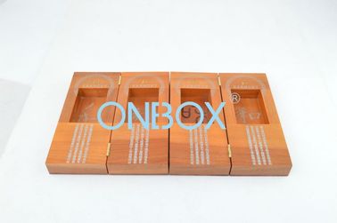 Luxury matt painting wooden box with hinged lid , solid wood coin case