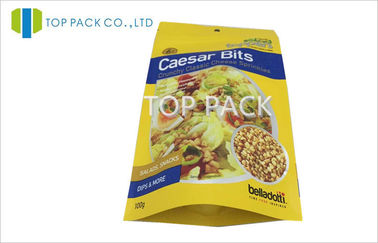 100g Matte Yellow Custom Food Packaging  / biodegradable food packaging
