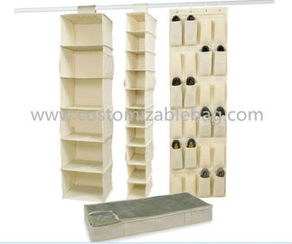 Fashion Blue Non Woven Storage Box 24 Pocket Over The Door Shoe Organizer