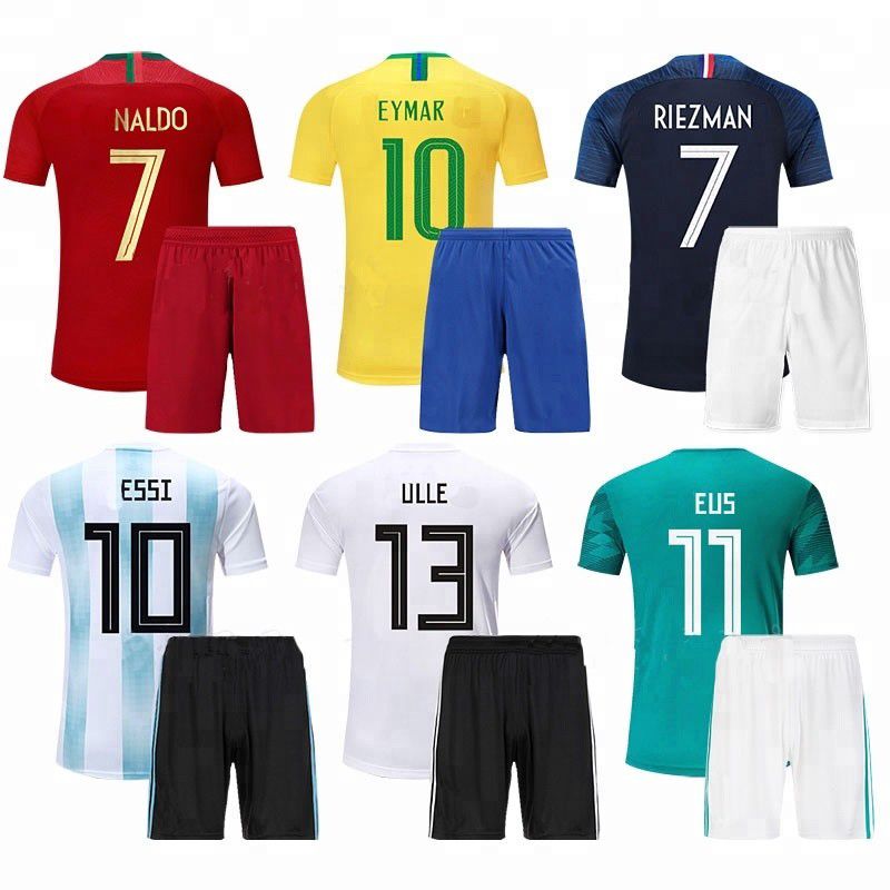 Wholesale customized 2018 new world popular national team soccer jersey football shirt