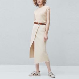2018枚の卸し売りsummer&Autumnの女性のオフィスによって編まれる綿のスカート